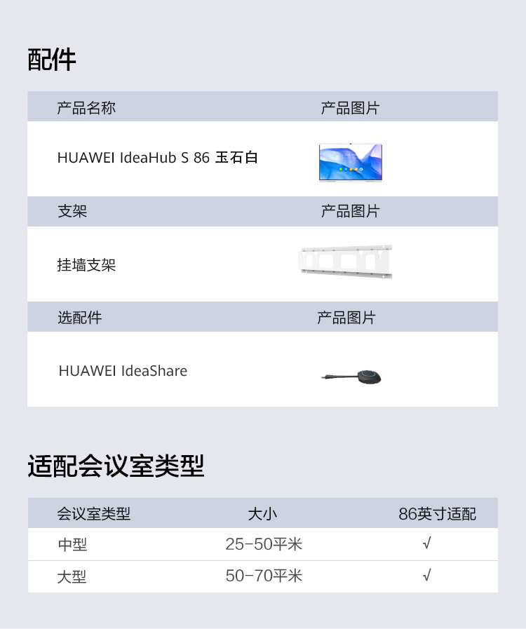 Huawei办公宝IdeaHub S 86英寸触控一体机电子白板会议平板无线投屏智能语音(图13)